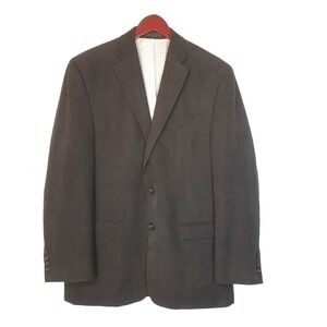 Lauren Ralph Lauren Black Faux SUEDE Mens 40 Blazer Sportscoat 2 Button Jacket